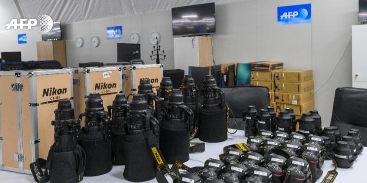 JO d’hiver : les photographes de l’AFP en piste pour l’épreuve reine